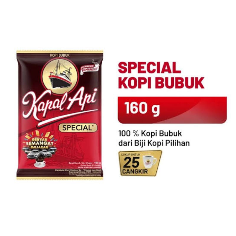 

KOPI KAPAL API 160g, kopi bubuk, kopi hitam murah berkualitas