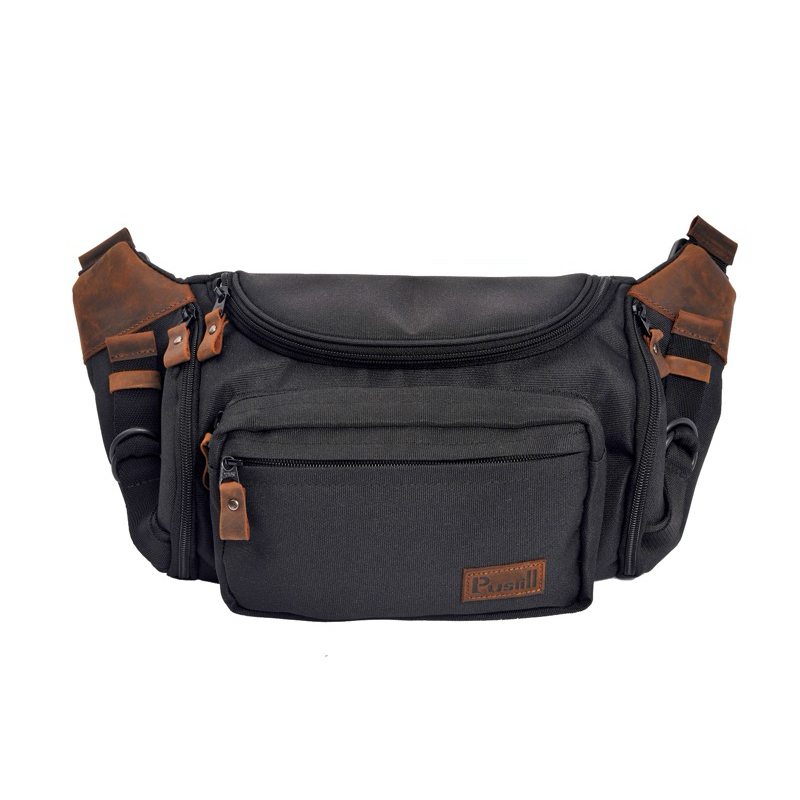 Original Pusiill-Waist Bag/Waistbag Kulit Asli+Cordura/Tas Selempang Pria&Wanita/Tas Pinggang