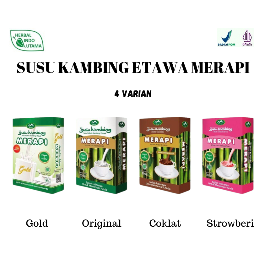 

SUSU Kambing Etawa Merapi 200 gr Obat Herbal Untuk Menjaga Kesehatan Tubuh Herbal Indo Utama