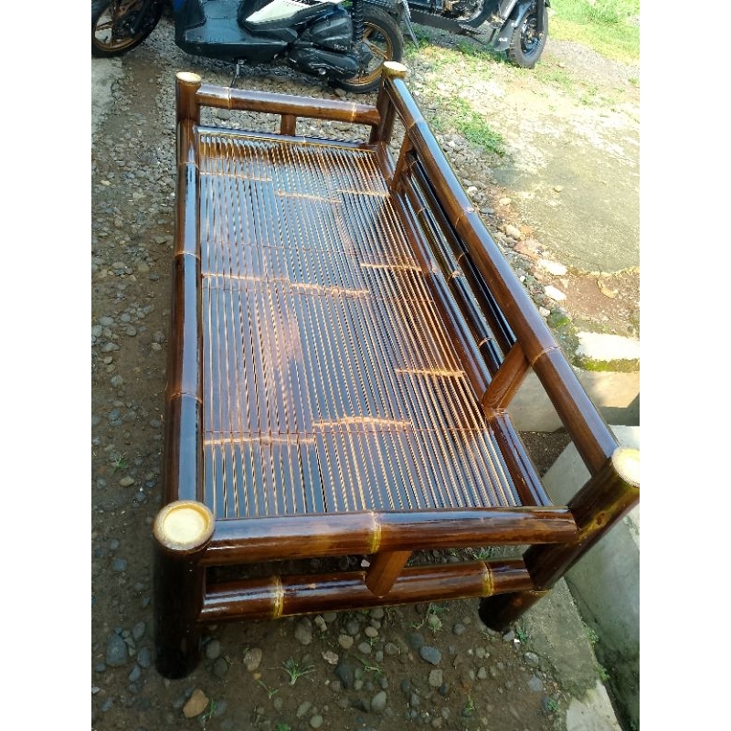 Kursi Bale Bambu hitam jumbo