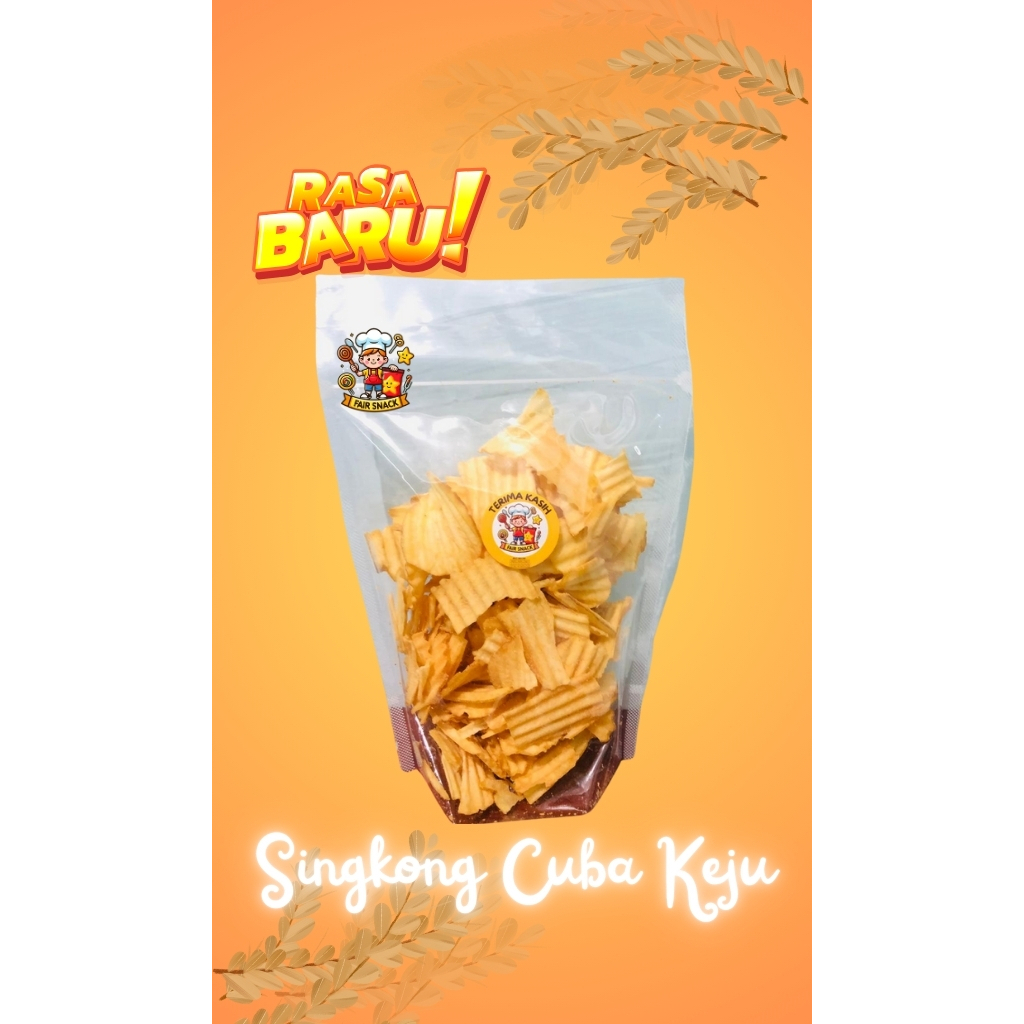 

Keripik Singkong Chuba | Keripik Singkong Gelombang | Keripik Singkong Cuba | Rasa Balado dan Keju