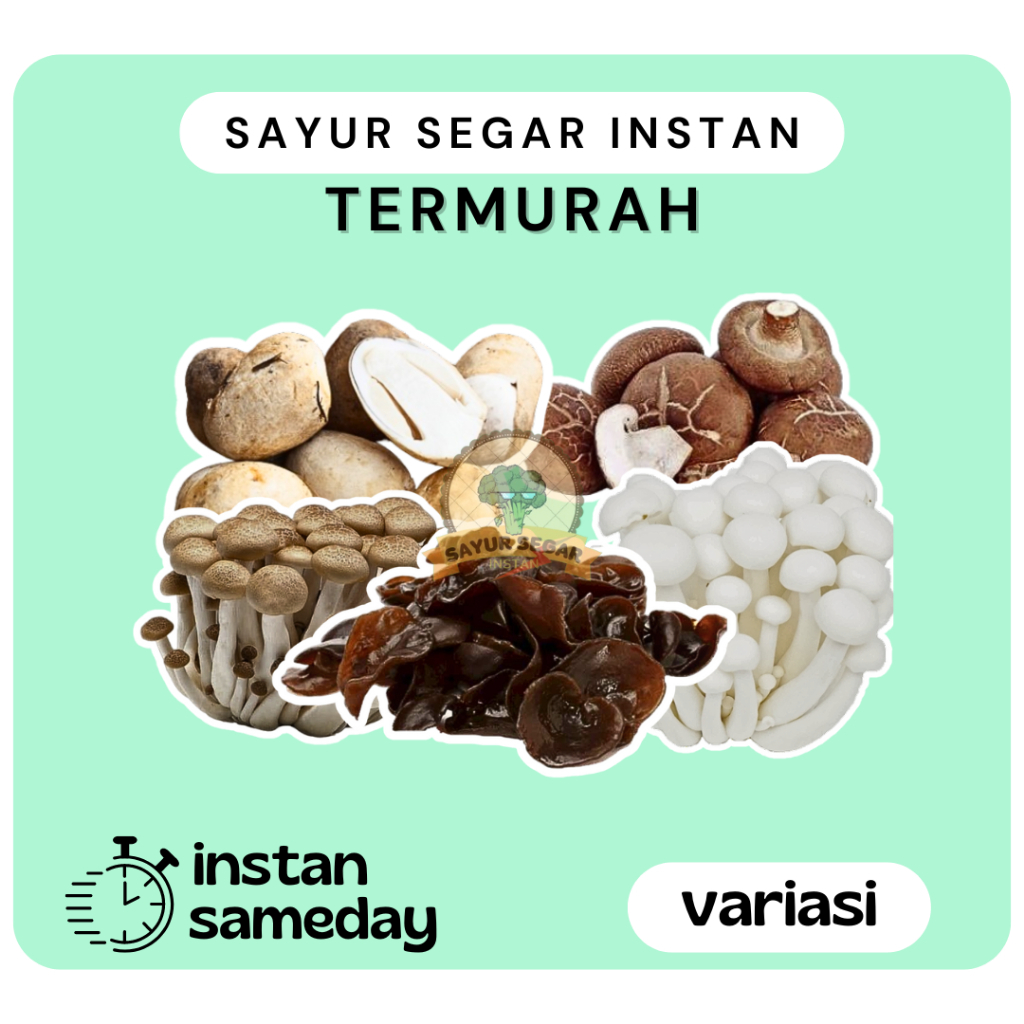 

Jamur Merang Jamur Tiram Jamur Kuping Jamur Champingon Jamur Shimeji Jamur Enoki - Sayursegarinstan