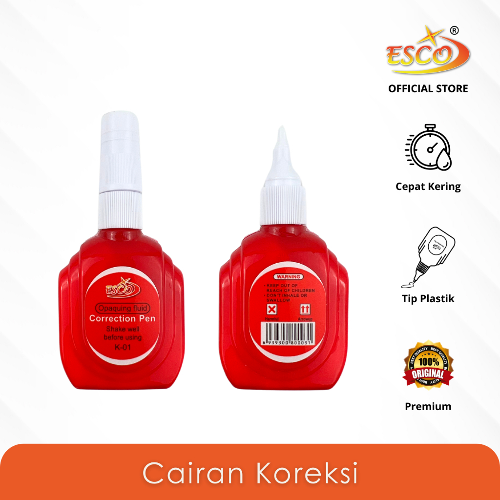 

ESCO Cairan Koreksi / Tipe X Cair / Correction Fluid K-01