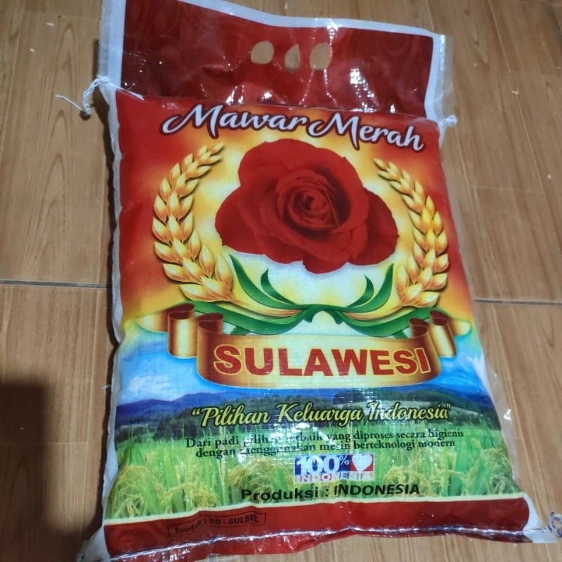 

PROMO !!! BERAS mawar merah Sulawesi 5kg