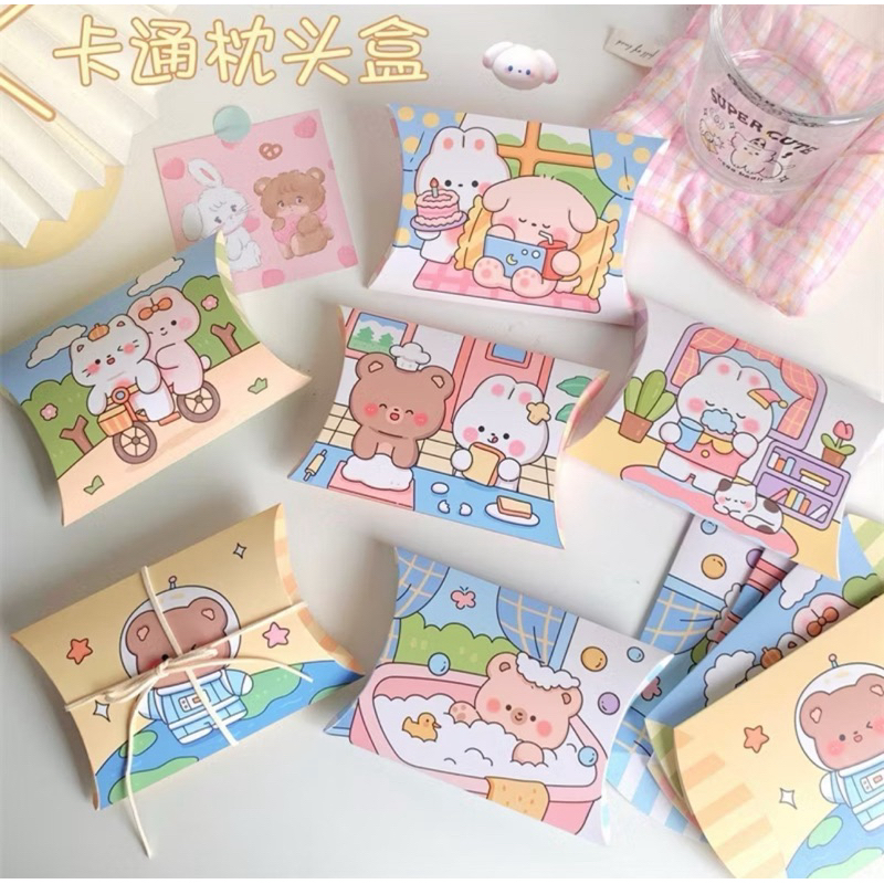 

PILLOW BOX KOTAK BANTAL KEMASAN PERMEN COOKIES CANDY KOTAK SOUVENIR GIFT HAMPERS AESTHETIC