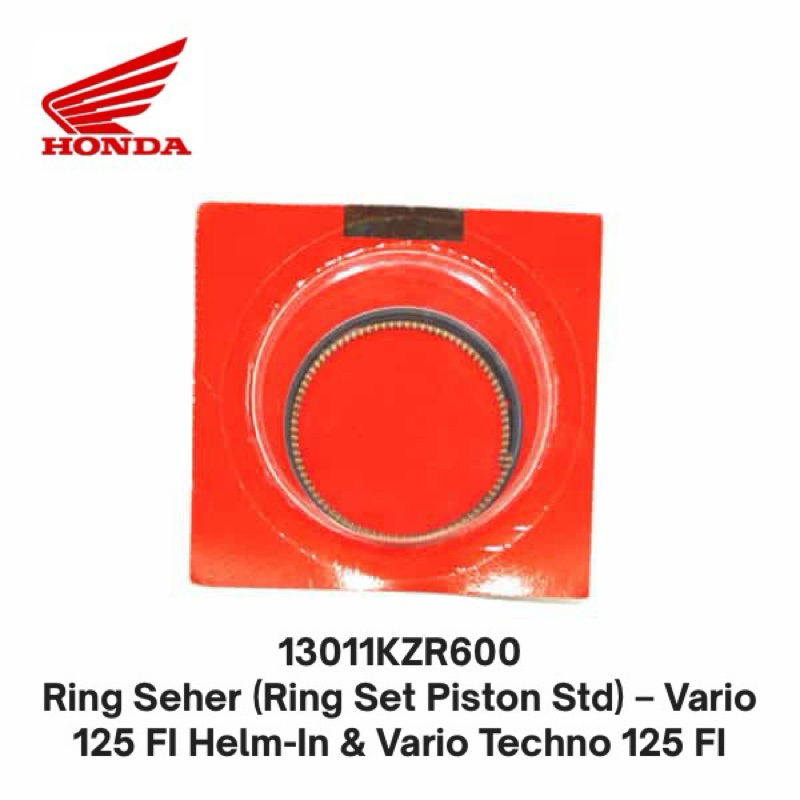 13011KZR600 Ring Seher (Ring Set Piston Std) – Vario 125 FI Helm-In & Vario Techno 125 FI