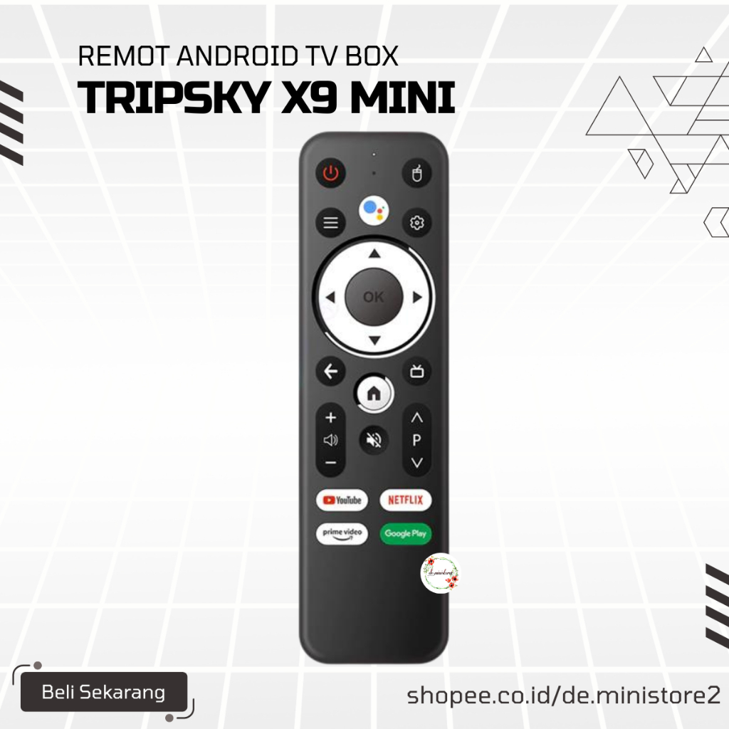 Remot Remote Tripsky X9 Mini Android TV Box 4K HD Stb Android Tv Box Android 9 dengan Google Voice