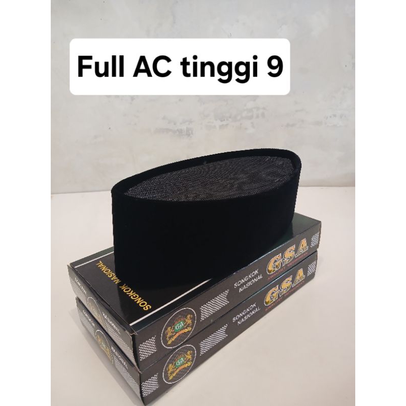 songkok peci kopiah full ac tinggi 9/ peci hitam/ kopiah/ songkok hitam
