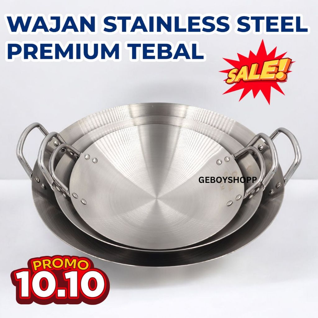 Wajan / Kuali Stainless Steel Premium High Quality Size Kecil