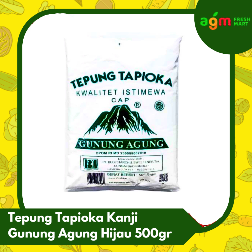 

Tepung Tapioka Kanji Gunung Agung Hijau 500gr