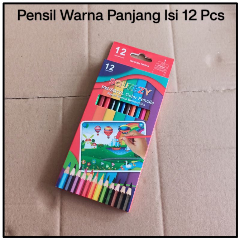 

Pensil Warna Squeezy Panjang Isi 12 Warna