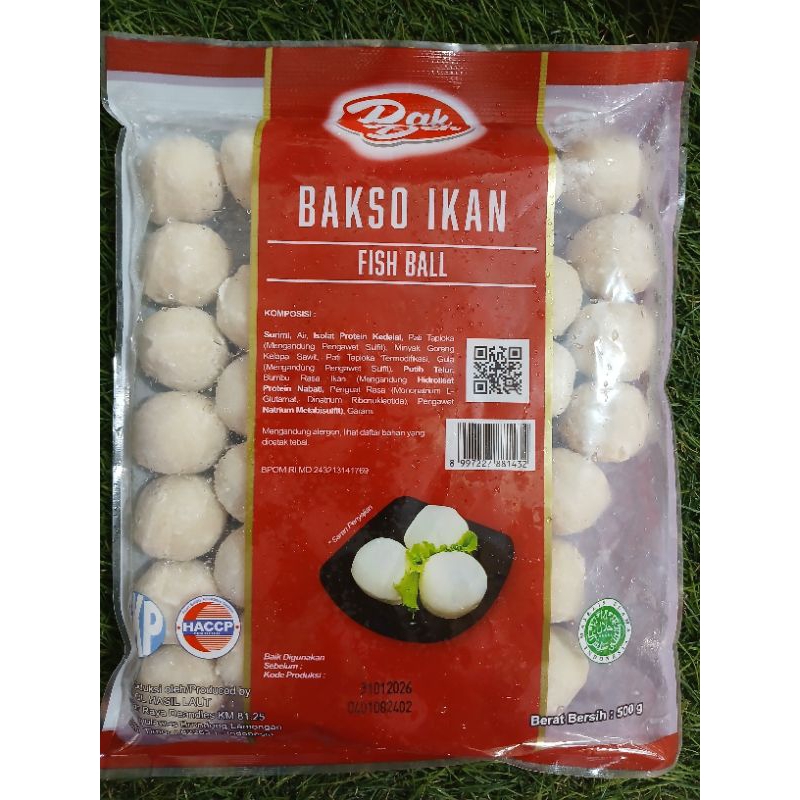 

Pak den baso ikan 500gr / fish ball