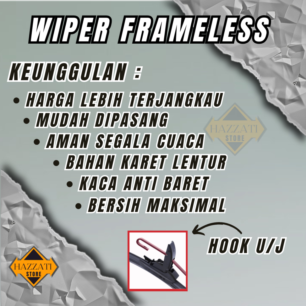 BEST SALE WIPER KACA MOBIL FRAMELESS 2 PCS TRUCK CANTER - WIFER MOBIL TRUK CANTER BLADE FRAMELESS