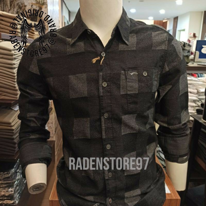 KEMEJA CARDINAL JEANS FULL BLACK ORIGINAL