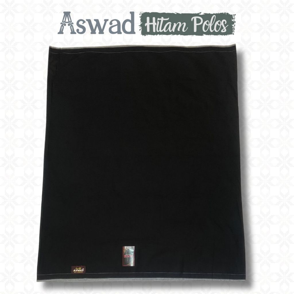 Sarung Aswad Hitam Polos