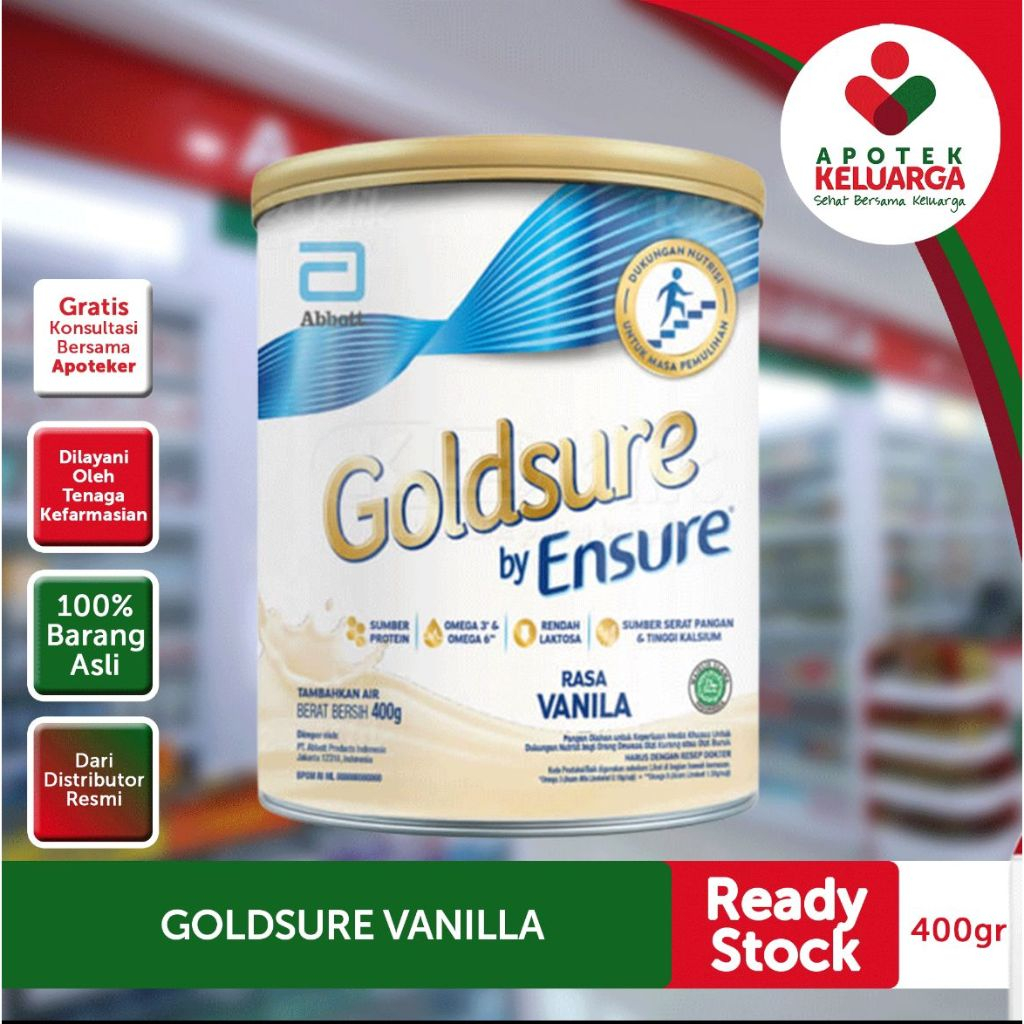 

ABBOTT GOLDSURE VANILLA 400g #susu penambah gizi #susu formula #dewasa