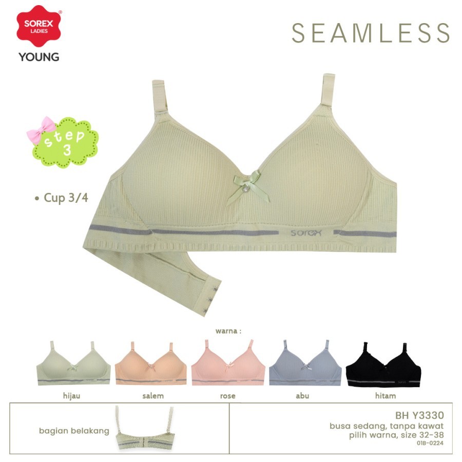 Sorex Bra Seamless Bh Remaja Sorex Young 3330 Tanpa Kawat Step 3