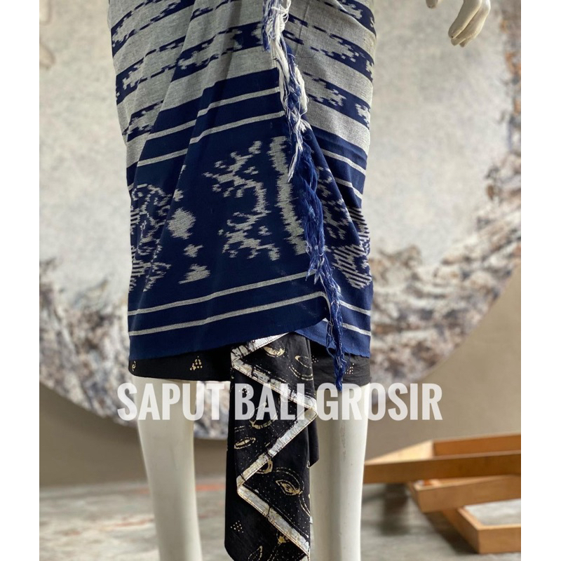 SAPUT BALI GROSIR saput bali pria terbaru - tenun blanket-udeng-endek-kuning