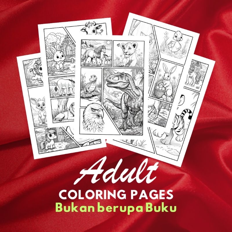 

DW03 Kertas Mewarnai Dewasa Desain Animal Indah Penghilang Stres & Relaksasi, Terapi Warna Anti Stres