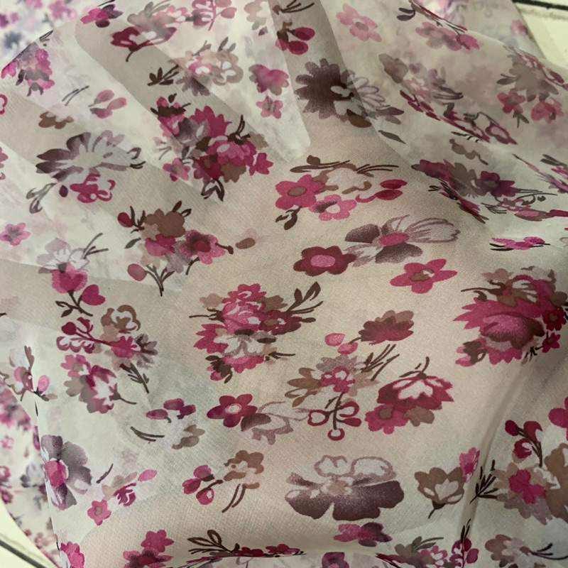 kain sifon sutra motif - kain sifon sutra - kain chiffon - kain motif - kain luxury sifon motif