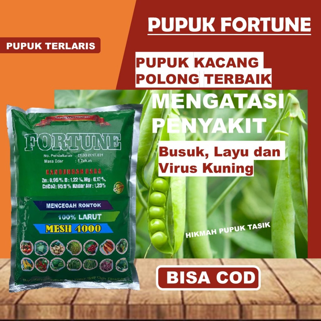 Rekomended Pupuk Kalsium Ratu Fortune Mencegah Rontok Dan Layu Pada Tanaman Kacang Polong Kemasan 1 