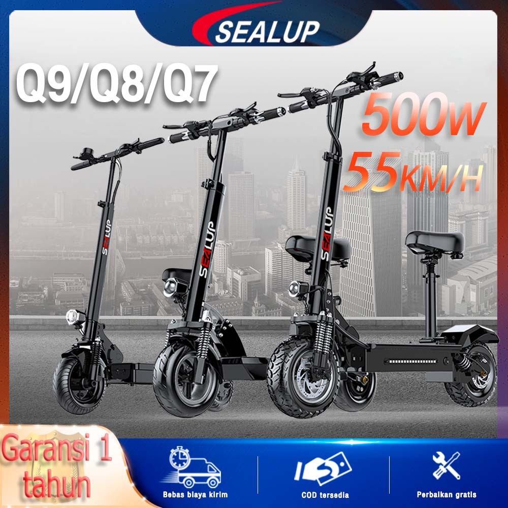 Electric Scooters SEALUP Q7/Q8/Q9 Skuter Listrik dewasa 1000W 500W 48V scooter listrik 11inch ban IP