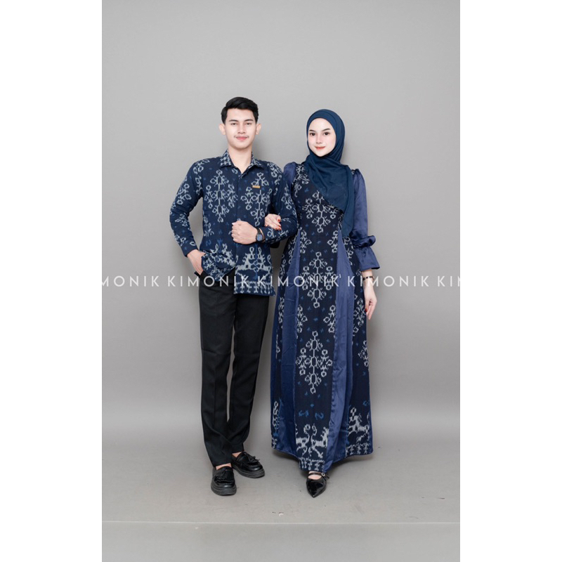 KIMONIK BAJU TENUN MAYA COUPLE NAVY