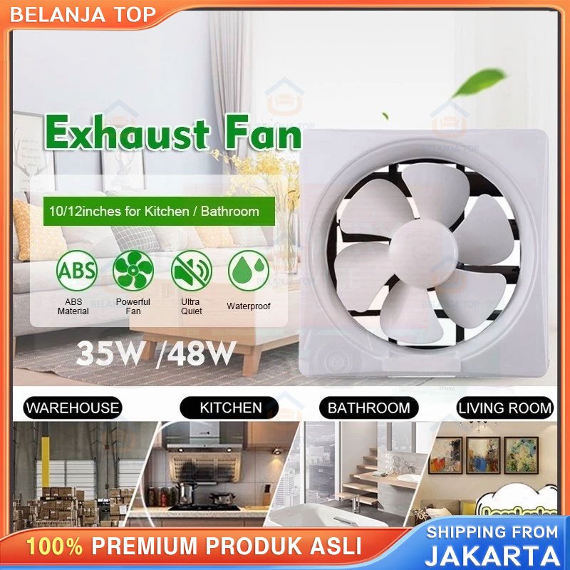 Exhaust Fan Dinding Kipas Angin Hexos 6inch Dan 8inch Pembuangan Hexos 23.5x20cm (6inch) Dan 29x24cm