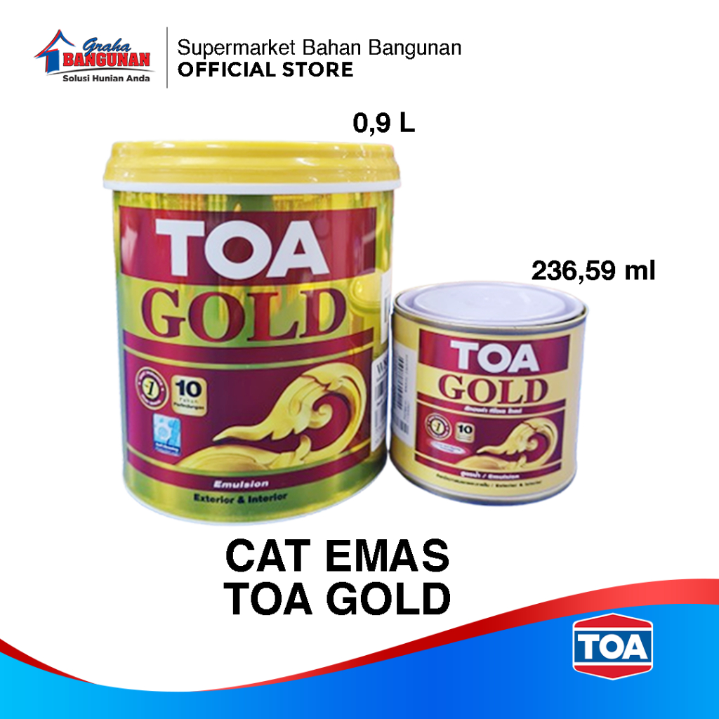 TOA Gold Cat Warna Emas Untuk Interior dan Eksterior