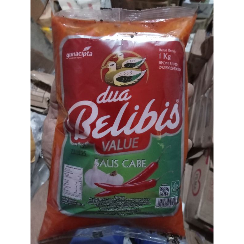 

saos sambal blibis kemasan 1 kg pouch/ saos sambal blibis