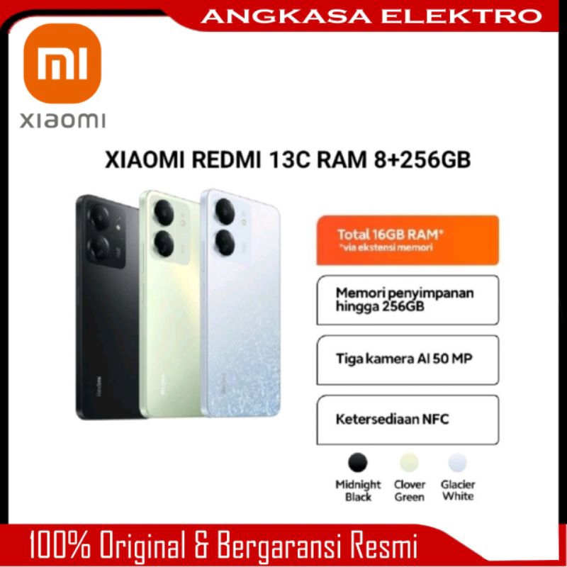 HP Xiaomi Redmi 13C Ram 8+256GB Garansi Resmi