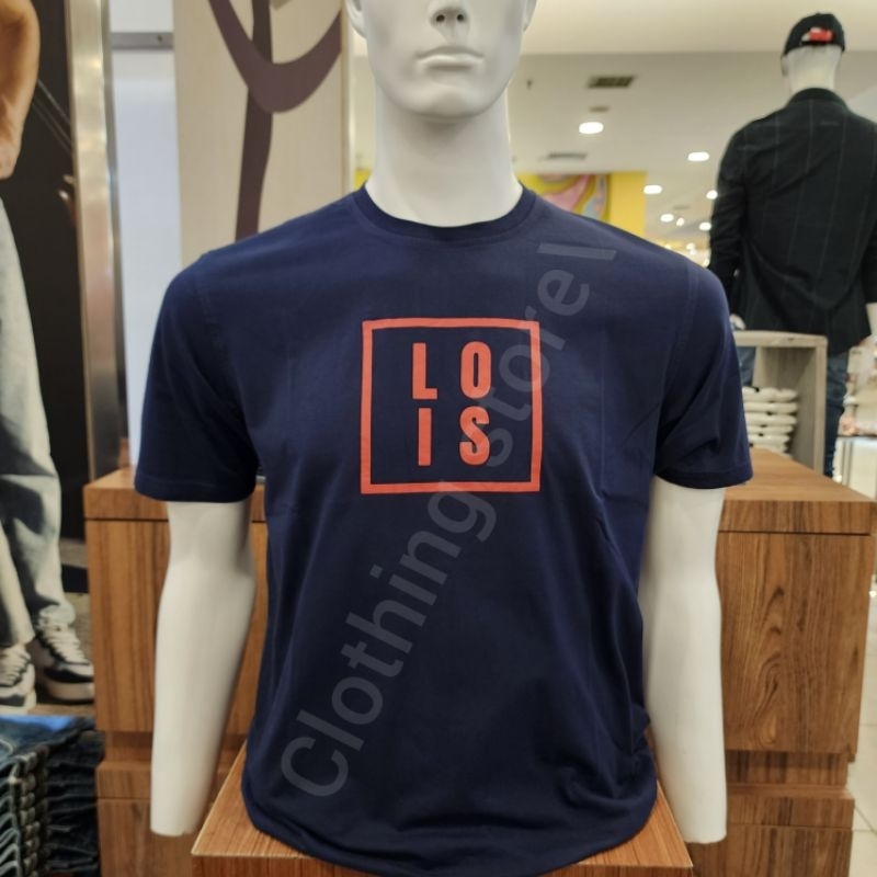 LOIS ORIGINAL kaos pria lengan pendek navy KSL2323 live XL
