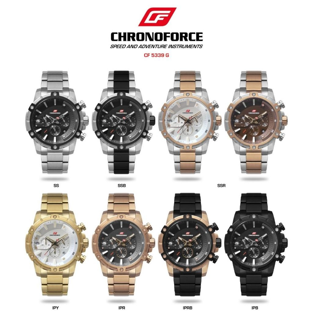 Jam Tangan Pria CHRONOFORCE CF 5339 G Original Resmi