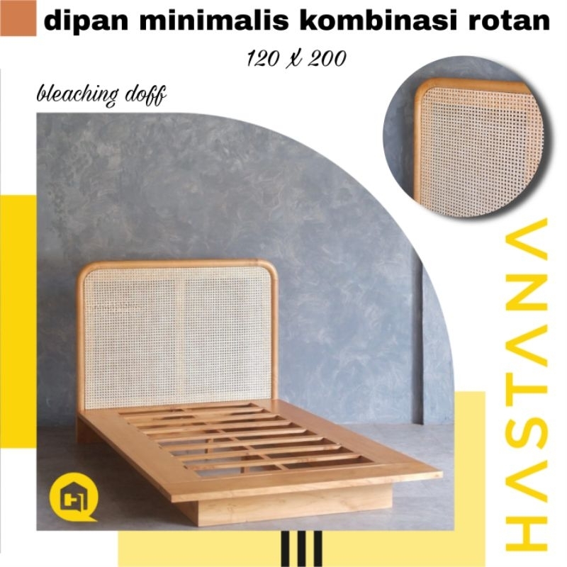 dipan anak rotan dipan minimalis kayu jati kombinasi rotan dipan rotan