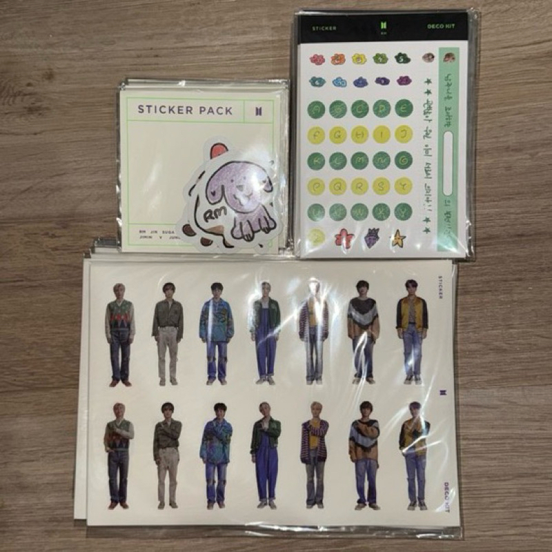 BTS - SHARING GOODS Deco Kit with our Universe Army UNSEALD STICKER NOTEBOOK MEMOPAD MASKING TAPE PC