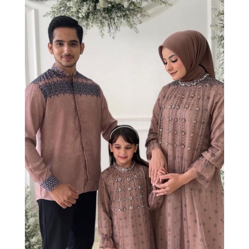 ALEENA DRESS JAVINA ORIGINAL/koko aleena by javina original/couple/gamis pesta/gamis kondangan/gamis
