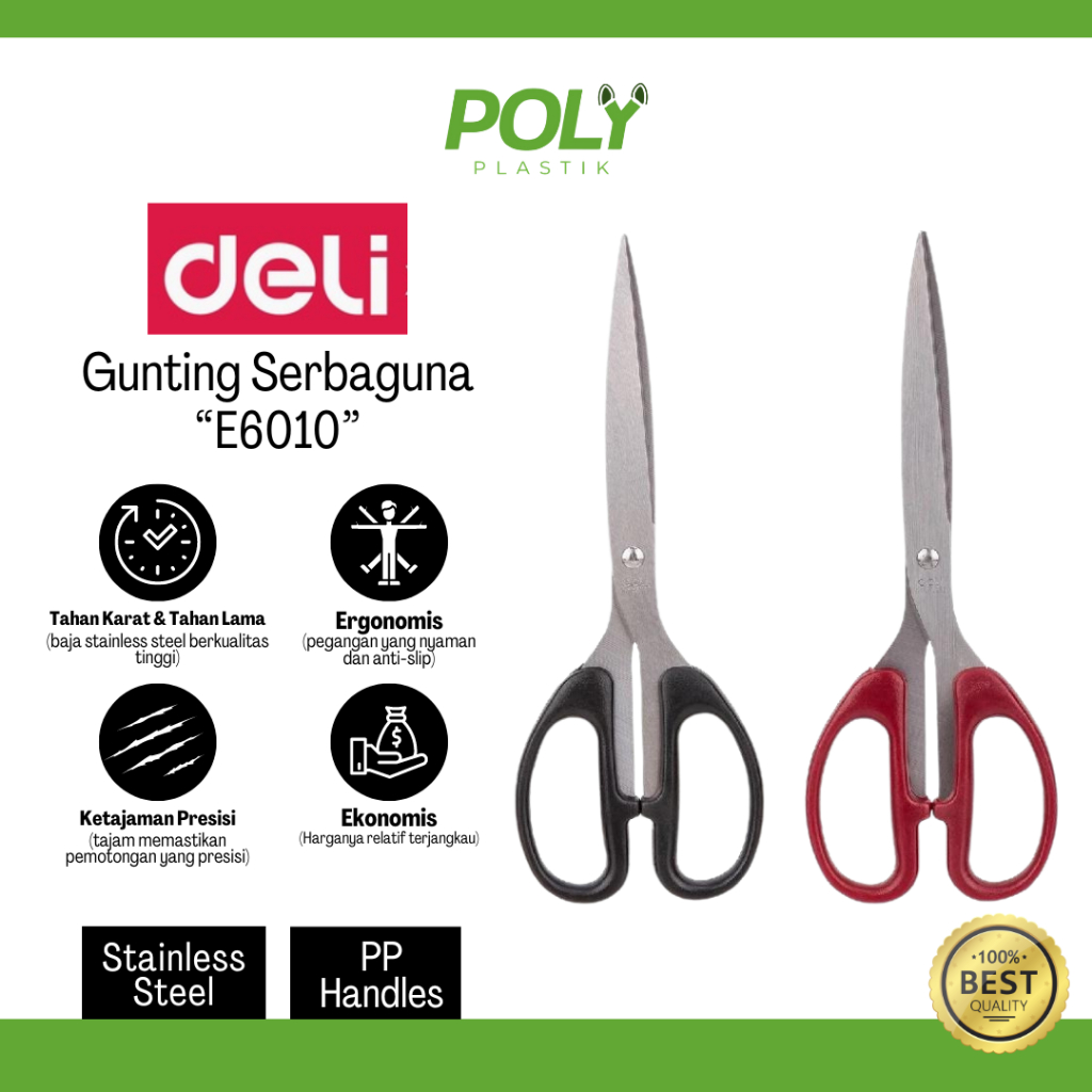 

Deli Gunting Serbaguna Gunting yang dilapisi anti karat kualitas tahan lama 210mm E6010