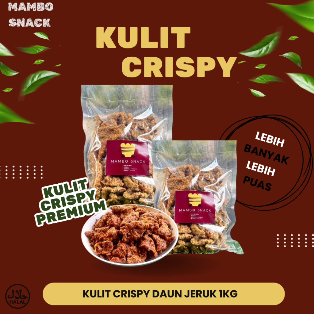 

Kulit Crispy 1 KG / Kripik Kulit Pedas Gurih Daun Jeruk 1 KG - Cemilan Bikin Nagih