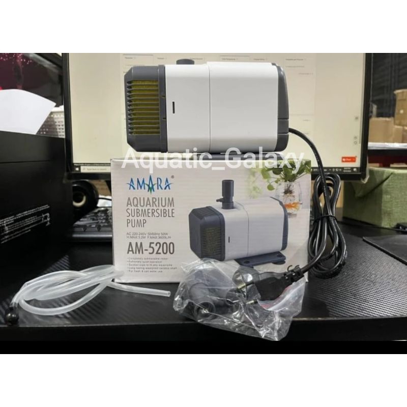 AMARA AM 5200 pompa celup kolam mini aquarium filter ikan aerator