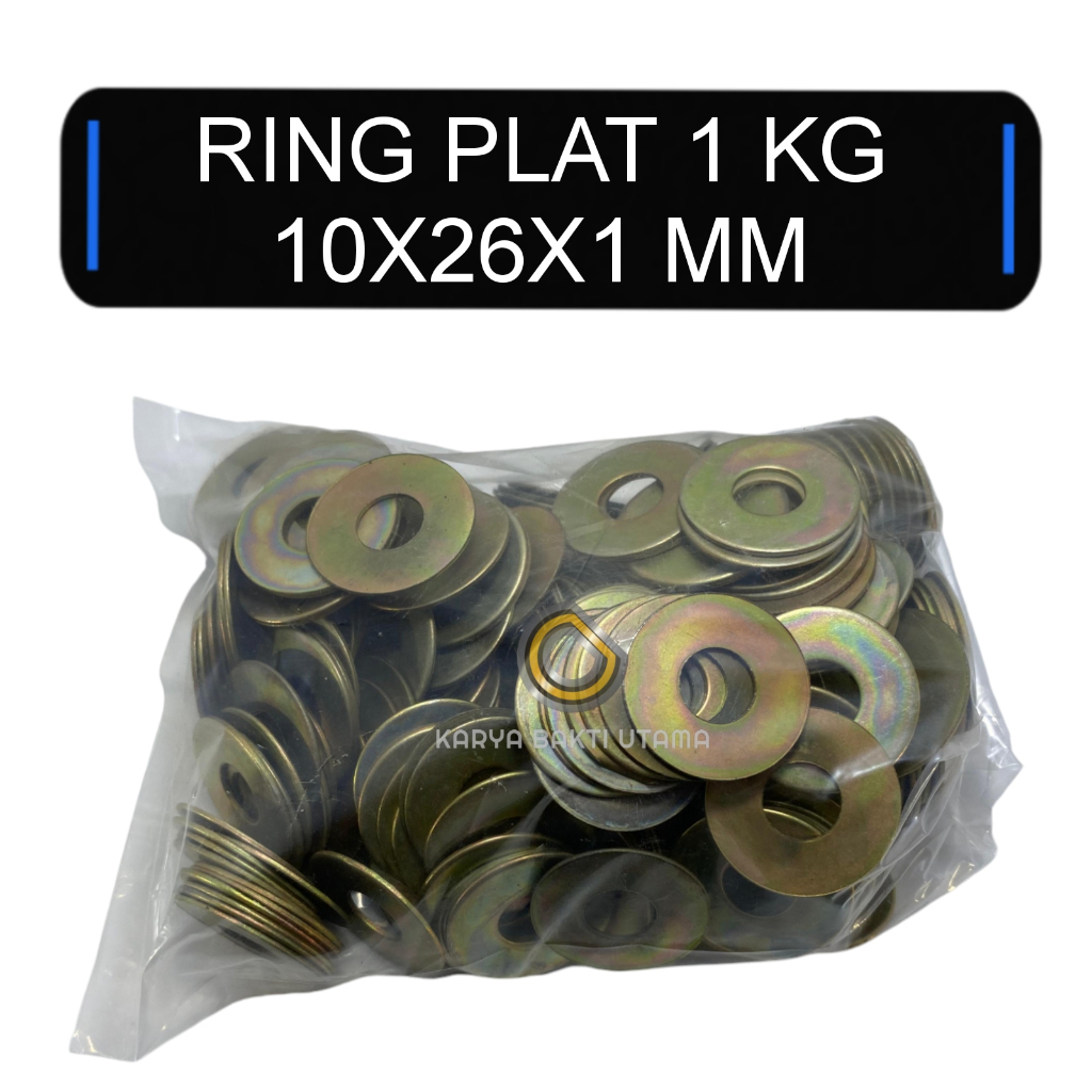 RING PLAT KILOAN | 1 KG RING PLAT 10x26x1 MM | RING PLAT M10 | RING PLAT BAUT M10| RING PLAT KUNCI 1