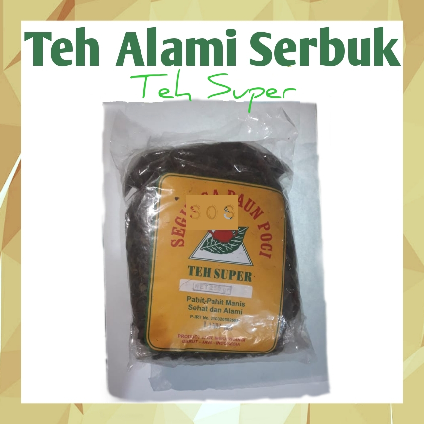 

《OS3》 Segitiga Daun Poci Teh Super 250 gram pahit manis sehat alami