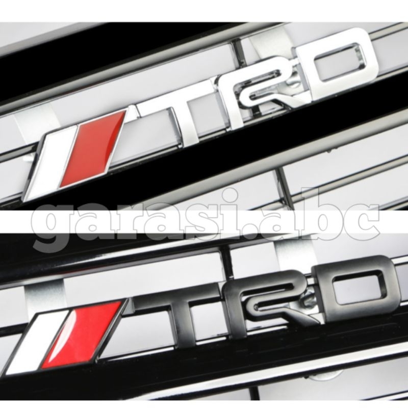 Emblem Badge Body TRD Grill Bahan Besi Timbul 3D Sticker Stiker Tulisan Logo Bodi Dekorasi Lambang T