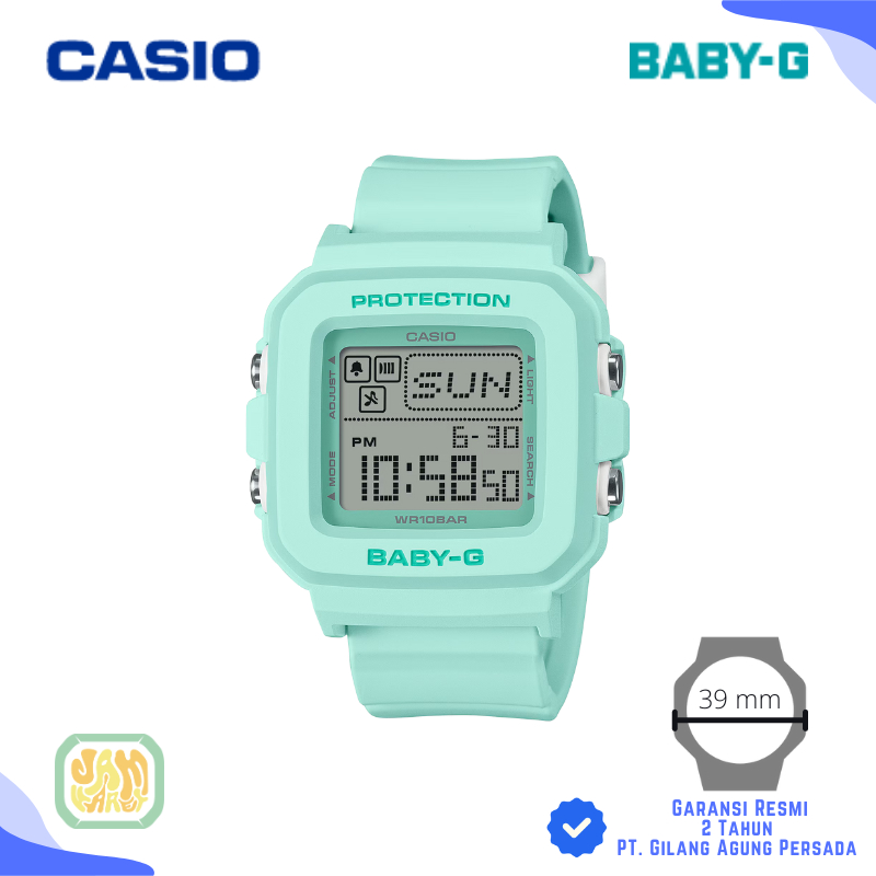 JAM TANGAN WANITA CASIO BABY-G BGD-10-3 ORIGINAL - BABYG BGD 10 3DR HIJAU