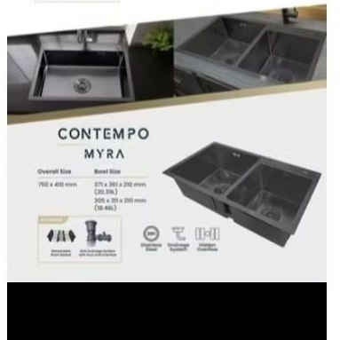 Sink Tempat Cuci Piring Double Bowl Royal Contempo Myra