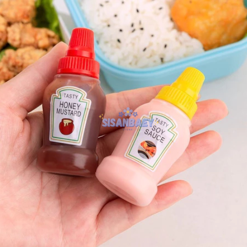 Botol Saos Saus Mini Bekal Makan Anak Dewasa Botol Plastik Transparan Wadah Saus Kecap Mayonaise Ant