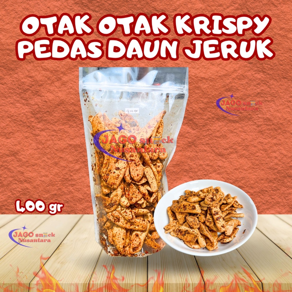 

Cemilan Otak Otak Krispy Pedas Daun Jeruk 400gr - Jgo Snack Nusantara