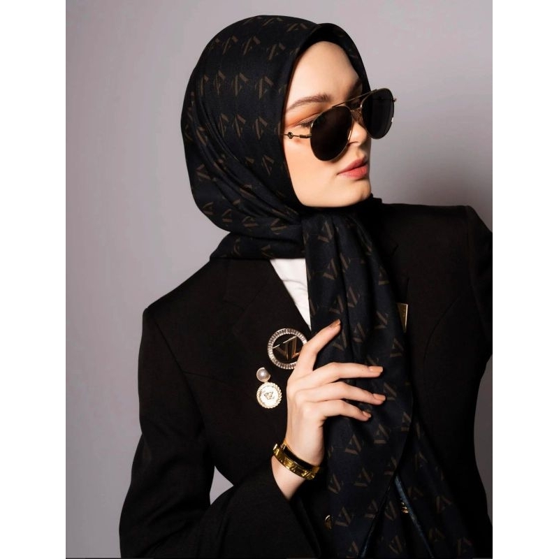 VIVI ZUBEDI MONOGRAM SCARF