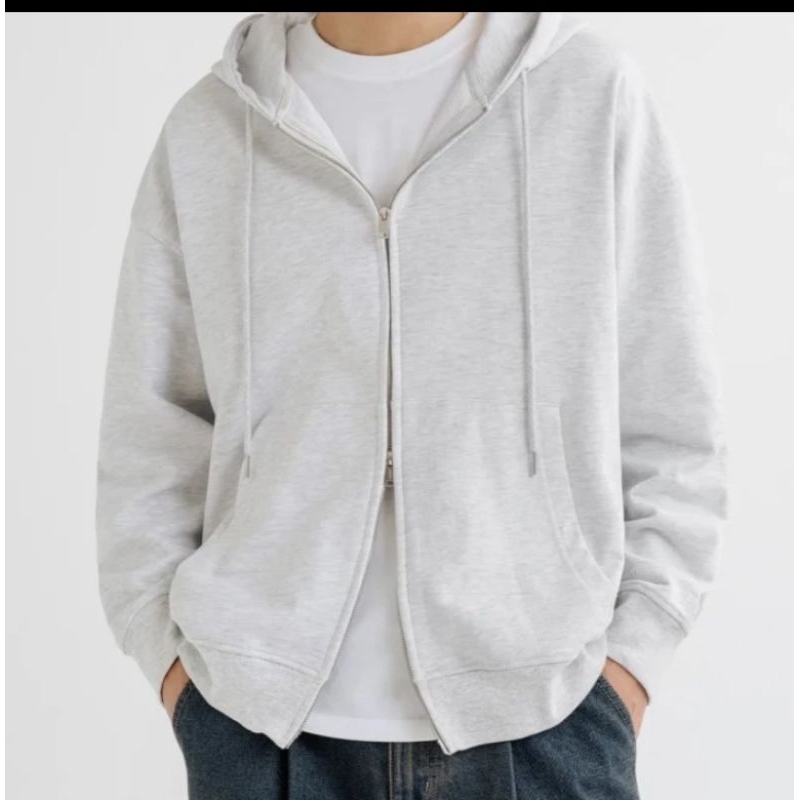 MUSINSA standard store original Korea / 2way double zipper overfit sweater hoodie jaket hood