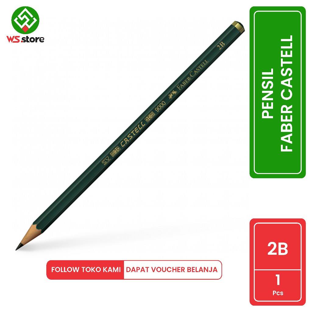 

Pensil 2B Faber castell graphite 9000