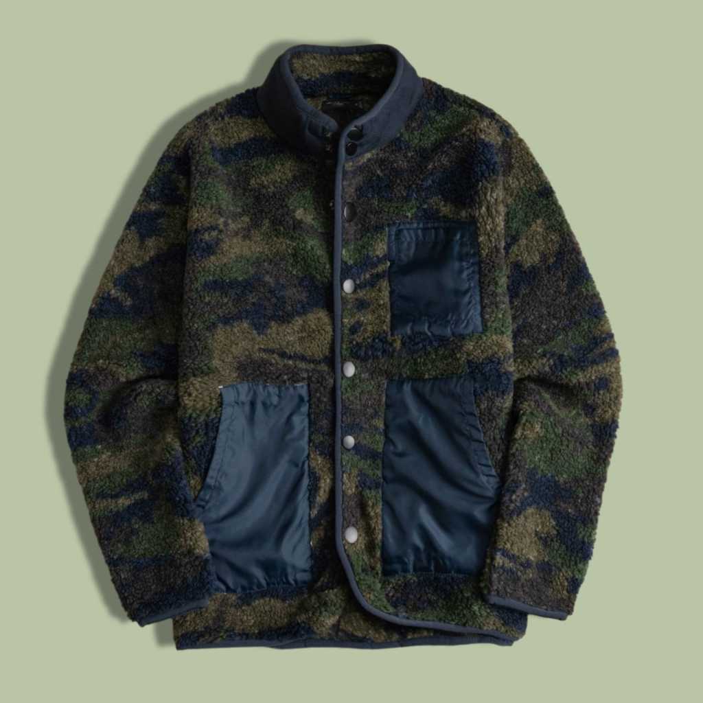 Outer Pria Flannel Jaket Lengan Panjang